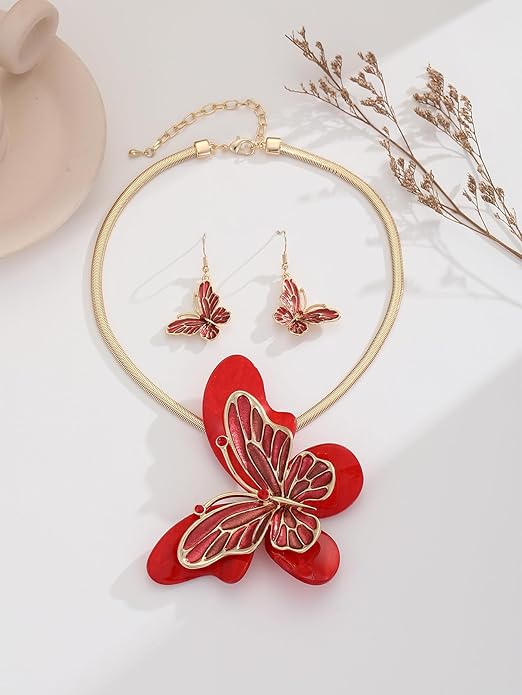 Vintage Chunky Statement Jewelry Set Retro Leaf Floral Geometric Bohemian Boho Bib Necklace Earring Set Fashion Costume Jewelry for Women Girls Wedding Party Prom Unique Gift