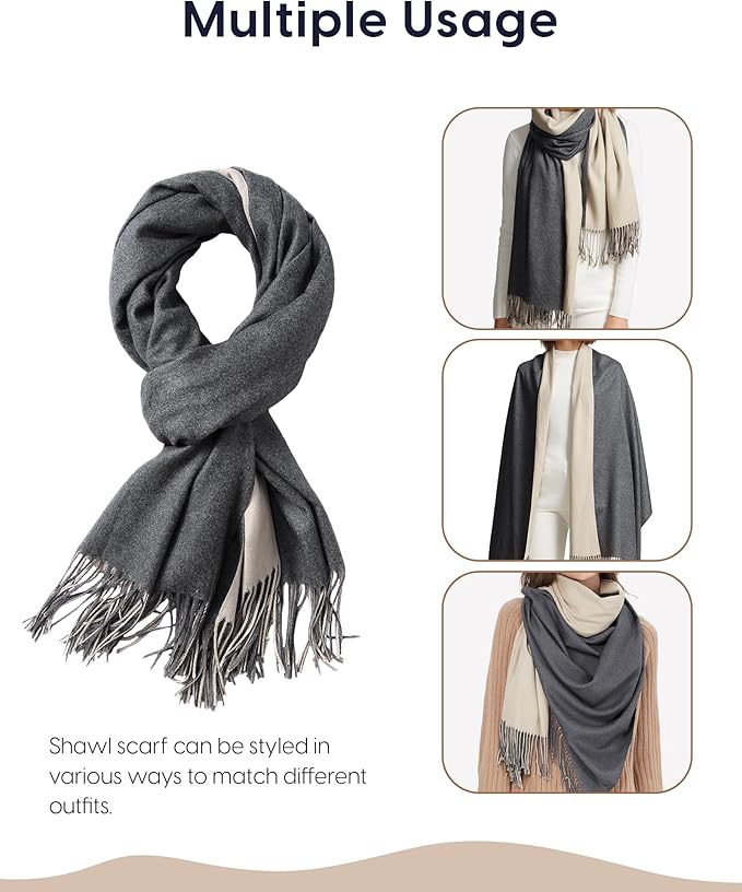 maamgic Women's Winter Scarf Soft Warm Scarf for Women Cozy Shawl Wraps for Women Lightweight Pashmina Style Wrap