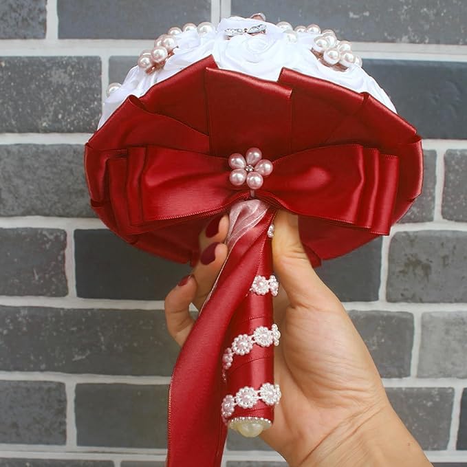 LEEQE Double Face Red Satin Ribbon 1-1/2 inch X 25 Yards Polyester Red Ribbon for Gift Wrapping Very Suitable for Weddings Party Hair Bow Invitation Decorations and More