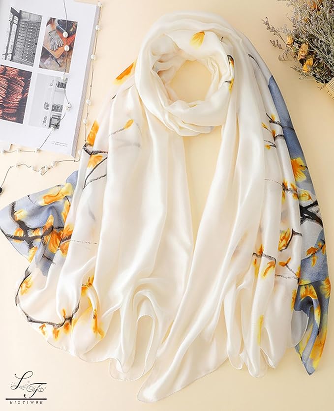 Hioyiwse Shawl Scarf For Women Lightweight Scarves Floral Pattern Formal Evening Dressesformal Shawl Summer Wraps