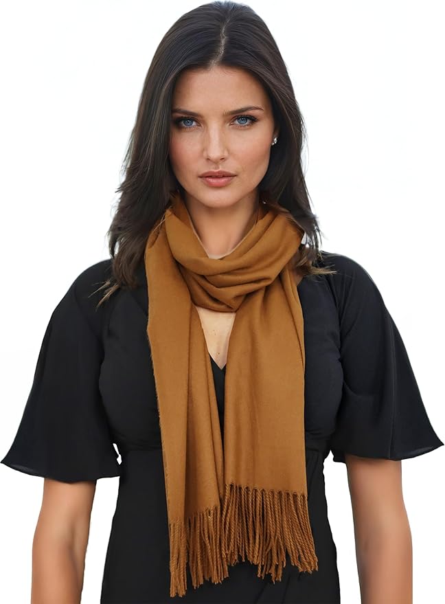 Ocomfly 100% Pashmina Scarf for Women - Premium Womens Scarves - Gift Boxed - Shawls or Wraps - Ultra Soft and Warm