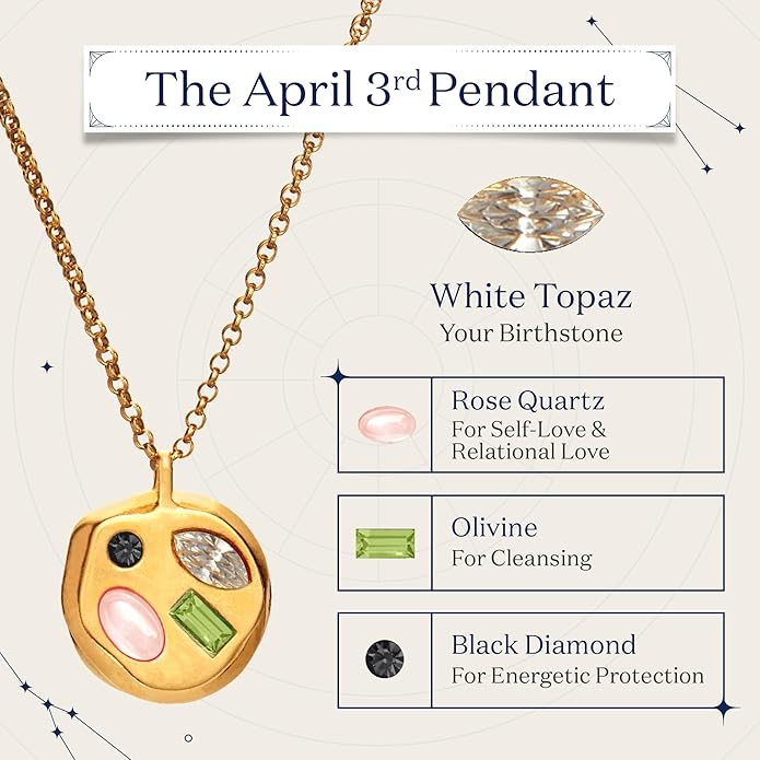 Birthdate 14k Gold Necklace for Women - 16-20in Adjustable 14 Karat Gold Chain with Lobster Clasp - Cadenas de Oro 14k Puro Para Mujer, Ladies Jewelry Birthstone