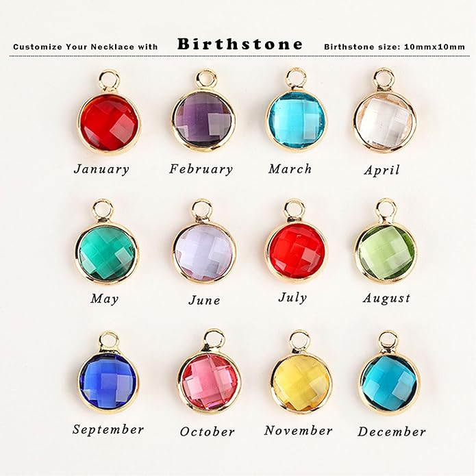 PHOCKSIN Personalized Locket Necklace for Women Photo Necklace with Customized Picture Birth Flower Birthstone New Years Gifts for Women