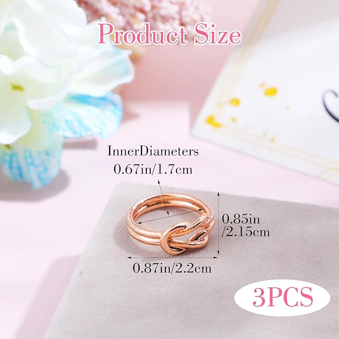 3 PCS Scarf Ring Double Layered Knot Silk Scarf Ring Brooch for Women Statement Dainty Scarfs Holder Rings Double Line Shawl Scarves Buckle Wrap Clasp Clip Finger Size for T-Shirt Clasp Dress Clothing