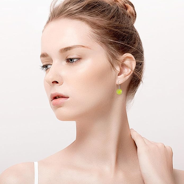 YFN Sports Jewelry Earrings 925 Sterling Silver Baseball Softball Basketball Rugby Football Tennis Volleyball Earrings for Women and Sports Fans Gifts