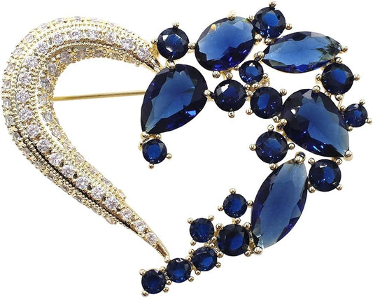 Brooch Pins for Women Girls Fashion Flower Crystal Rhinestone Pearl Jewelry