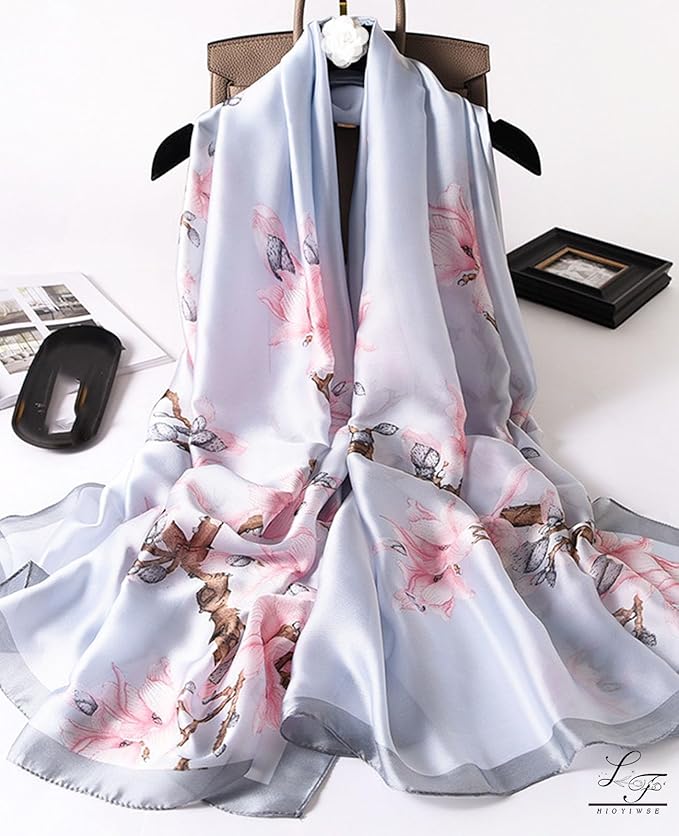 Hioyiwse Shawl Scarf For Women Lightweight Scarves Floral Pattern Formal Evening Dressesformal Shawl Summer Wraps