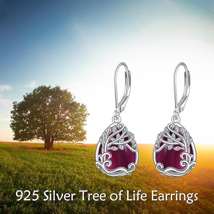 Moonstone Filigree Drop Dangle Teardrop Earrings 925 Sterling Silver Moonstone Leverback Earrings for Women Jewelry Gifts