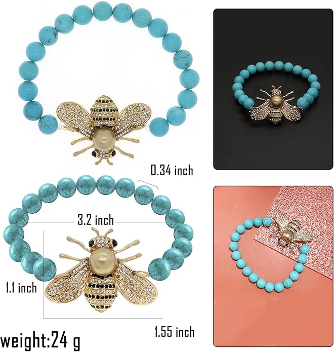 Honey Bee Brooches Crystal Insect Themed Bee Brooch Animal Fashion Shell Pearl Brooch Pin Gold Tone