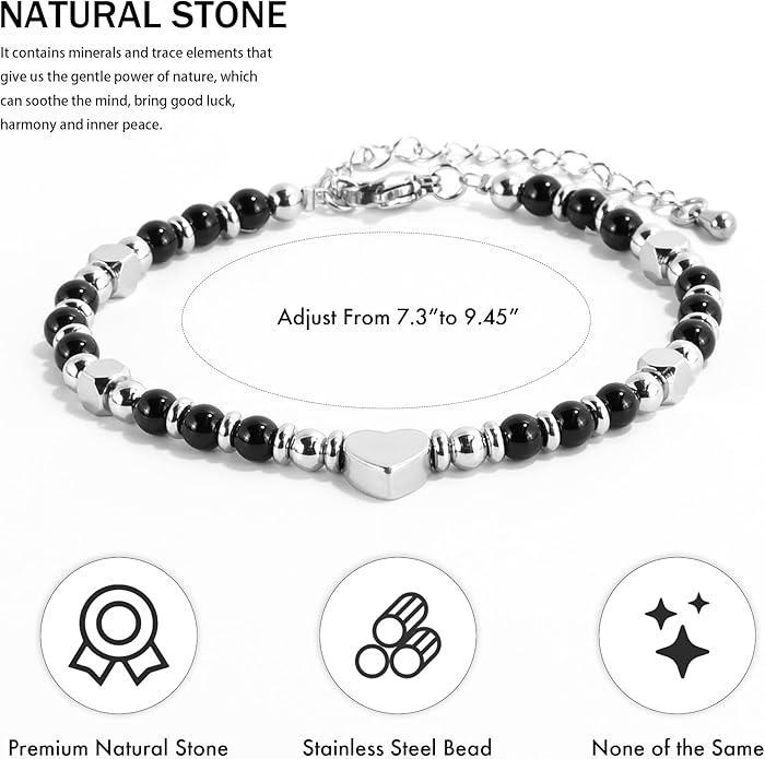 VIBILIA Cross Beaded Bracelets for Women, Inspirational Natural Heart Religious Bracelets for Women, Birthday Christian Gifts for Women on Thanksgiving Christmas Gifts