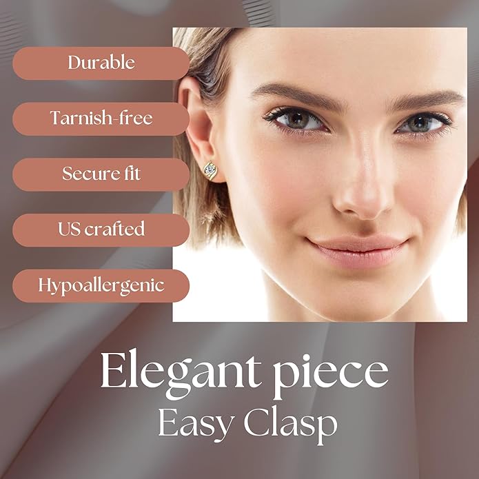 Exquisite Moissanite & 925 Sterling Silver Jewelry Set: Trendy European Design with Pendant (1 Carat, 1/4-inch, 6.5mm) and Earrings (Each: 0.5 Carat, 3/16-inch, 5mm) – Elegant Leather Gift Box Included