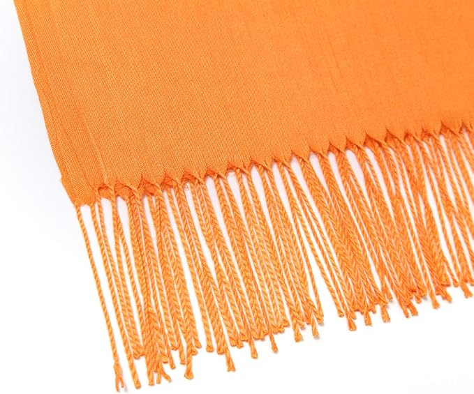 Cindy & Wendy Pashmina Shawls and Wraps Large Scarfs for Women Wedding Party Bridal Long Fashion Solid Shawl Wrap Fringes