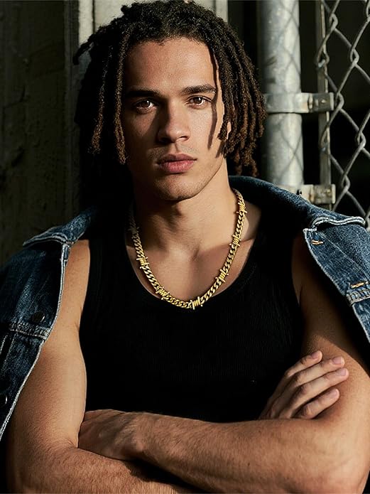 Bestyle Barbed Wire Necklace 5/7/9/12mm Mens Chain Necklaces Hip-hop Punk Gothic Stainless Steel Chain Heavy Thick Cuban Link Chain for Men Women, Length 16/18/20 Inch