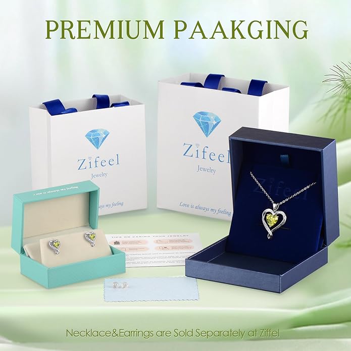 Earrings for Women, S925 Sterling Silver Rose Gold Birthstone Heart Studs Earring for Girlfriend Wife, Anniversary Birthday Christmas Valentines Mothers Day Gifts Jewelry for Women Wife Her Mom