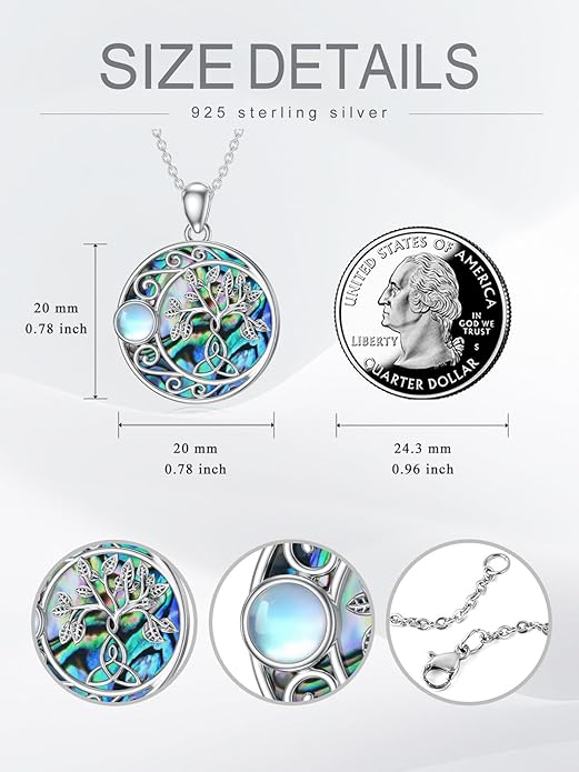 Seiyang 925 Sterling Silver Mustard Seed/Cross/Star of David/Triquetra Trinity Knot/Celtic/Claddagh Necklace Christian/Irish Jewelry Gifts for Women Mom Her