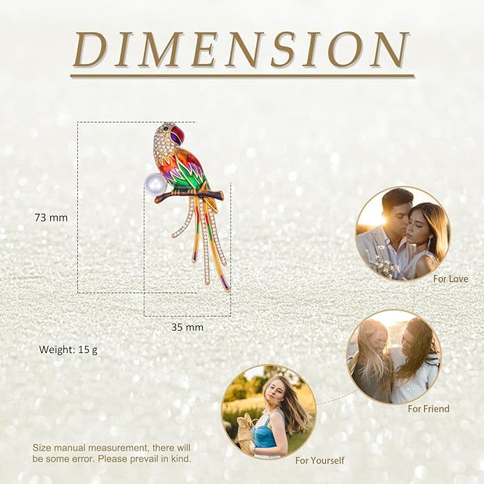 Soumimi Bird Theme Brooch Pin Cute Bird Animal Brooches Accessories Christmas Birthday Gift for Women