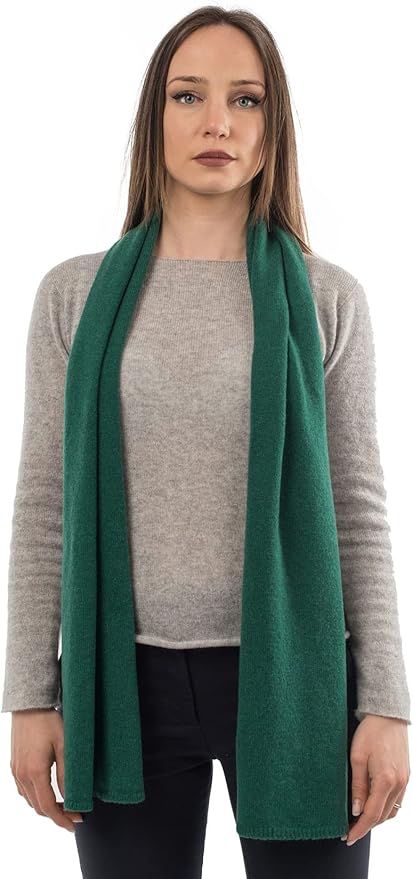 Dalle Piane Cashmere - 100% Cashmere Classic Scarf - Made in Italy - Neck Warmer (12" x 63") - Luxury Gift