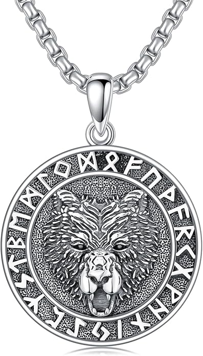 Taioiat viking Pendant Necklace for Men Nordic Celtic 925 Sterling Silver Vintage Mjolnir Jewelry Norse Vikings Gift for Women