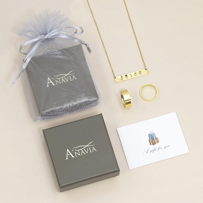 Anavia -Build Your Own Bouquet- Birthmonth Flowers Necklace, Personalized Engraved Floral Coin Necklace, Customized Birthday Gifts Love Jewelry for Her Mom Sisters Family