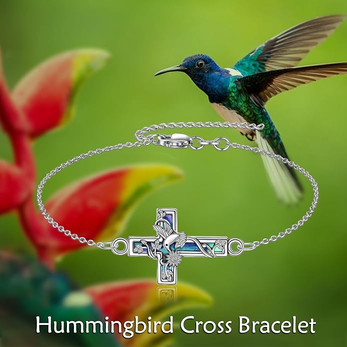 YFN Cross Bracelet Sterling Silver Religious Cross Bracelet Jewelry Gift for Women Men