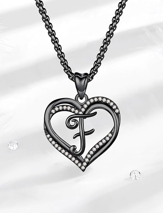 INFUSEU Unique Initial Necklaces for Women Girls Small Heart Letter Jewelry, Meaningful Personalized Gifts