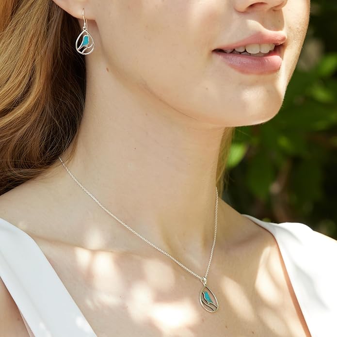 Boma Jewelry Sterling Silver Bird Necklace, 16 inches