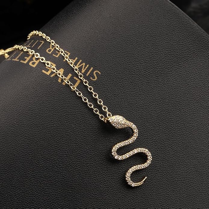 18k Gold Plated Necklace for Women Trendy Dainty Charm Evil eye Italian horn hummingbird starfish seashell bow elephant snake butterfly ladybug PendentMinimalist Delicate Jewelry for Women