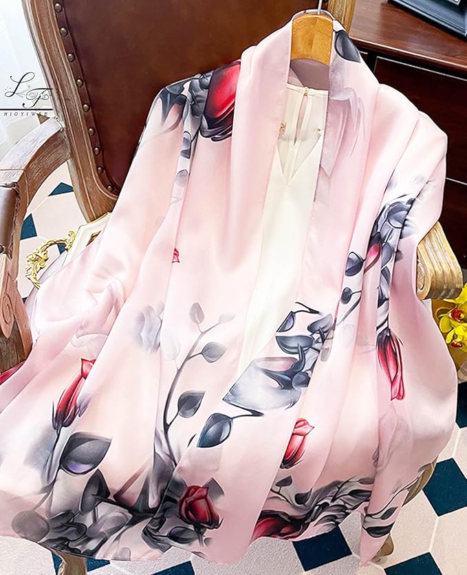 Hioyiwse Shawl Scarf For Women Lightweight Scarves Floral Pattern Formal Evening Dressesformal Shawl Summer Wraps