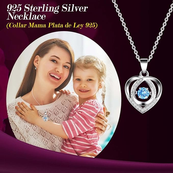 ADDWel Preserved Rose Gifts for Her, Forever Real Purple Flowers with Sterling Silver Necklace for Wife Girlfriend Mom on Birthday Anniversary