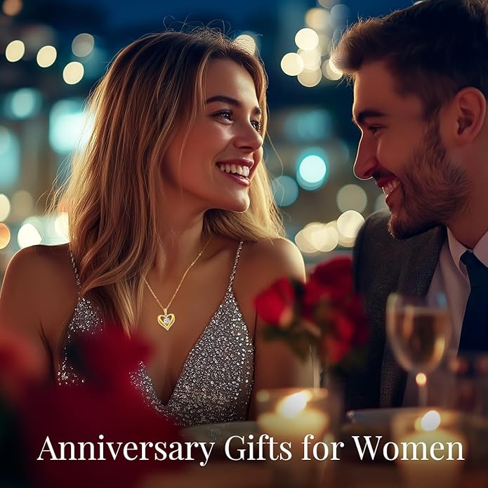 Moissanite Infinity Love Heart Pendant Necklaces for Women, 1-3 Carat 925 Sterling Silver 18K Gold Plated Engraved with"I LOVE YOU', Anniversary Birthday Present Jewelry Gift for Women Wife Girlfriend Her