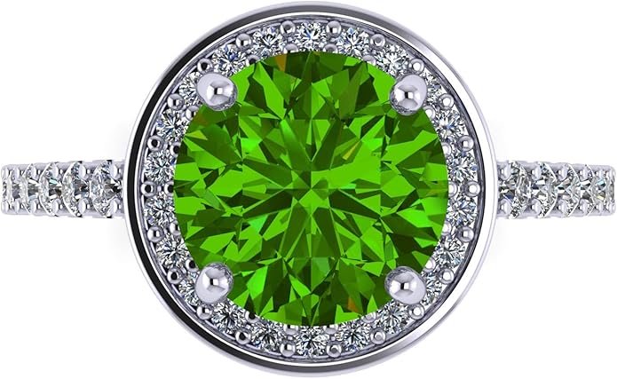 NANA Jewels Sterling Silver Engagement Rings for Women - Choose Simulated Morganite, Citrine, Aquamarine & More