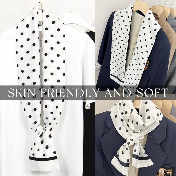 Dailyacc Hair Scarf for Women Fashion Silky Satin Headscarf Wrap Breathable Lightweight Neck Scarves For Handbag