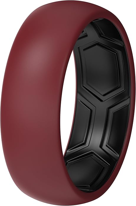 ThunderFit Silicone Rings for Him and Her, Rubber Wedding Engagement Bands Unisex, 1.8mm Thick in 4mm & 8mm Widths