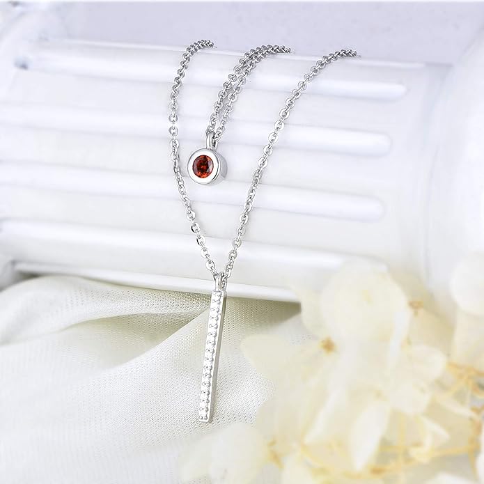 JO WISDOM Choker Layered Y Necklaces,925 Sterling Silver Choker Layered Coin Pendant Necklace,Jewelry for Women