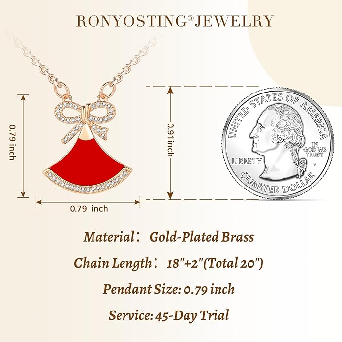 RONYOSTING Multi-Style Love Heart Necklace with Birthstone,14k White Gold Plated Sliver|Bow Pendant Necklaces for Christmas, Dainty Gifts for Birthday Valentine