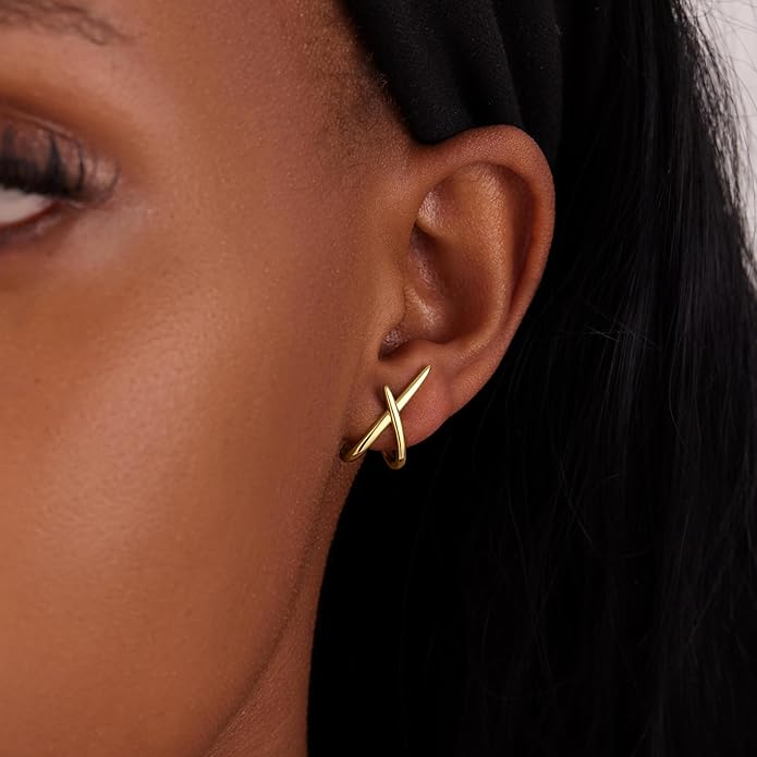 Gold Stud Earrings for Women Trendy, Simple Minimalist Gold Stud Earrings, Dainty Simple Earring for Women‘s Fashion Gifts