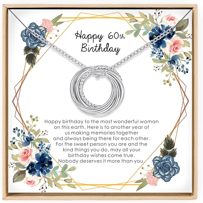 Birthday Gifts for Women Sterling Silver 30th 40th 50th 60th 70th 80th 90th Birthday Necklace For Her 3 4 5 6 7 8 9 Decade Jewelry 30 40 50 60 70 80 90 Years Old