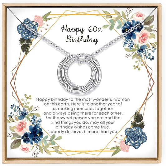 Birthday Gifts for Women Sterling Silver 30th 40th 50th 60th 70th 80th 90th Birthday Necklace For Her 3 4 5 6 7 8 9 Decade Jewelry 30 40 50 60 70 80 90 Years Old