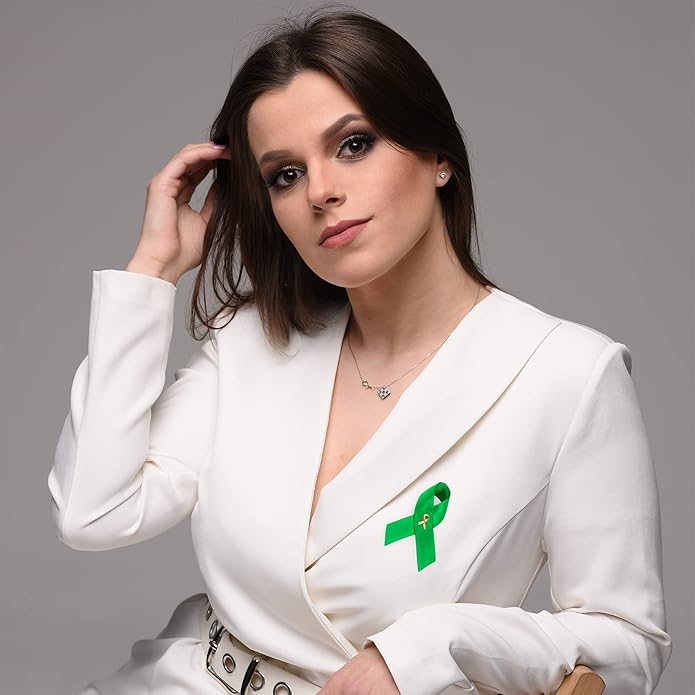 Green Ribbon Awareness Pins - Wholesale Pack Pins for Cerebral Palsy, Glaucoma, Mental Health, Bipolar Disorder, Organ Donation, Liver Cancer- Perfect for Gift-Giving and Fundraising