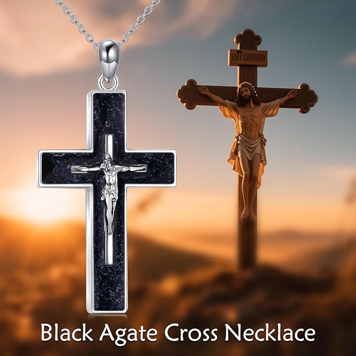 YFN Cross Necklace Sterling Silver Religious Cross Pendant Jewelry Christian Gifts for Women Men