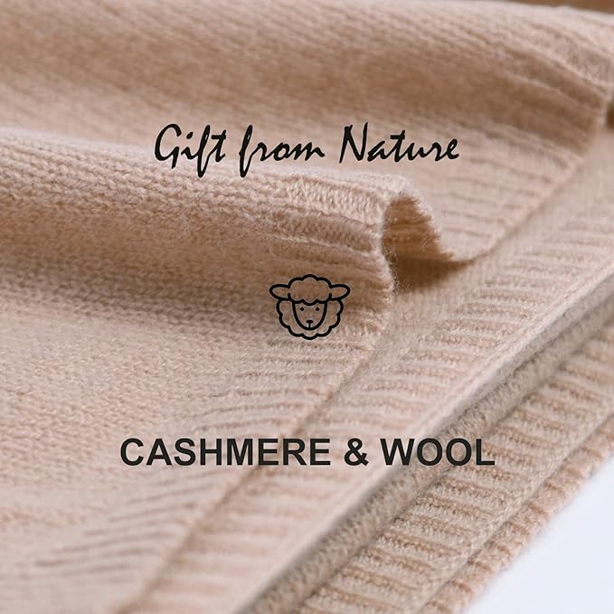 Erdenech Luxury Cashmere Wool Blend Wrap for Women, All-Season Travel Wrap Shawl, Extra Large Blanket Shawl Scarf Pashmina