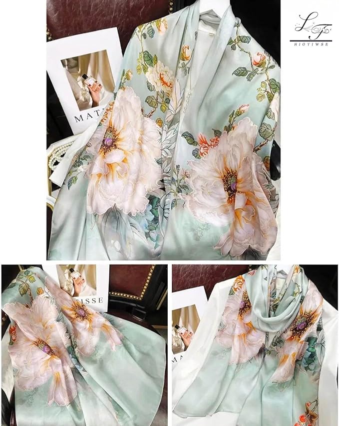 Hioyiwse Shawl Scarf For Women Lightweight Scarves Floral Pattern Formal Evening Dressesformal Shawl Summer Wraps