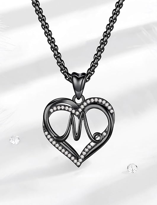 INFUSEU Unique Initial Necklaces for Women Girls Small Heart Letter Jewelry, Meaningful Personalized Gifts