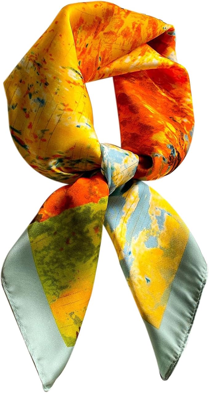 Hioyiwse Satin Bandanas Head Scarf For Women Hair Scarves Accessories Lightweight Fashion Wrap Neck Silk Sleeping Headscarf