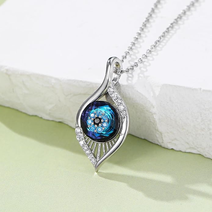 AENEAS Evil Eye Necklace for Women 925 Sterling Silver Necklace Ojo Turco Trendy Jewelry Gifts for Women Wife
