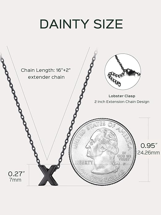 ChicSilver 925 Sterling Silver Initial Necklace for Women Dainty Letter Jewelry Personalized Gift