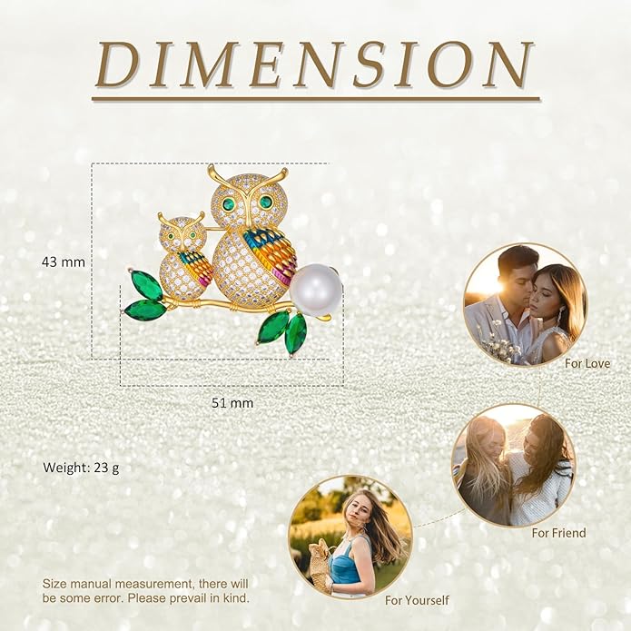 Soumimi Bird Theme Brooch Pin Cute Bird Animal Brooches Accessories Christmas Birthday Gift for Women