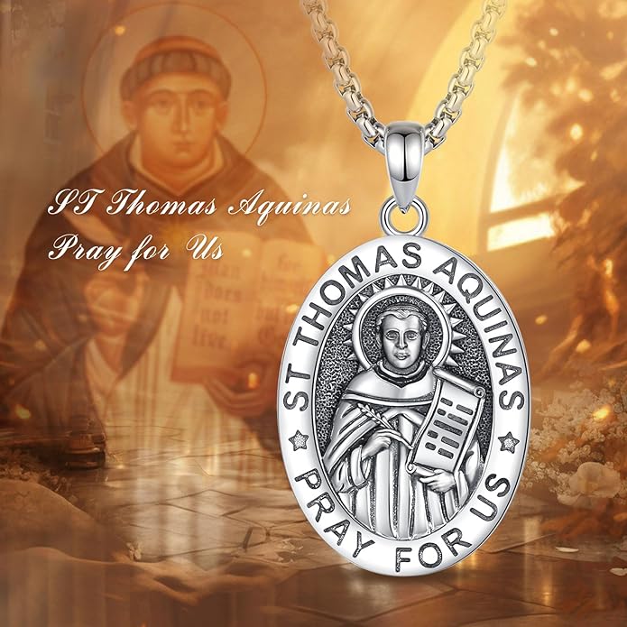 EUDORA 925 Sterling Silver St Christopher/St Benedict/St Michael/Virgin Mary/San Judas Tadeo/Good Shepherd Cross/Archangel Necklace Medal Pendant Protection Religious Amulet Jewelry For Men Women