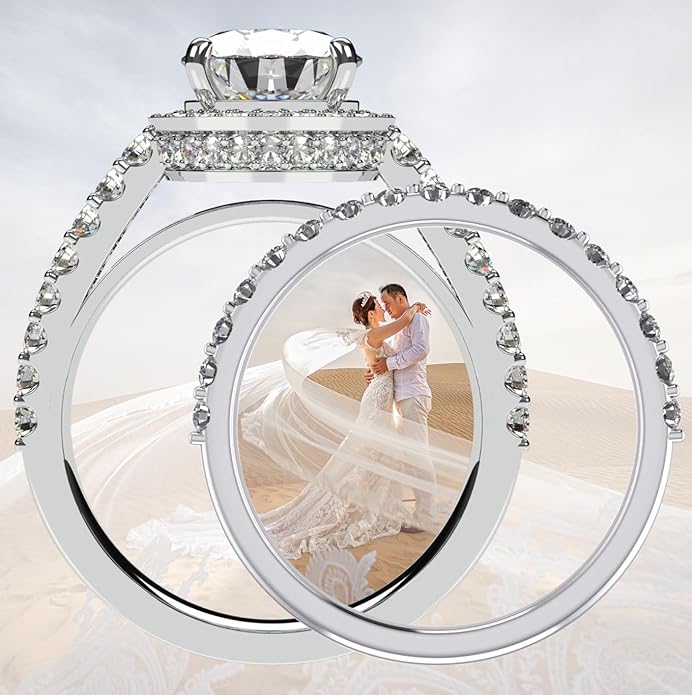 NANA Jewels Sterling Silver Engagement Rings for Women - Choose Simulated Morganite, Citrine, Aquamarine & More