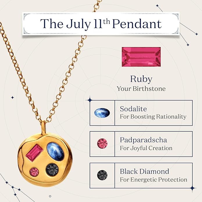 Birthdate 14k Gold Necklace for Women - 16-20in Adjustable 14 Karat Gold Chain with Lobster Clasp - Cadenas de Oro 14k Puro Para Mujer, Ladies Jewelry Birthstone